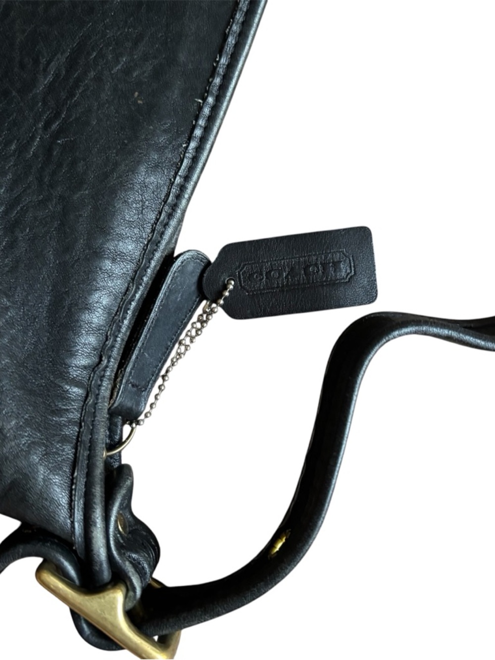 Coach Vintage Helen Berg’s Legacy Duffle Bag Black Glovetanned Leather - Picture 11 of 14